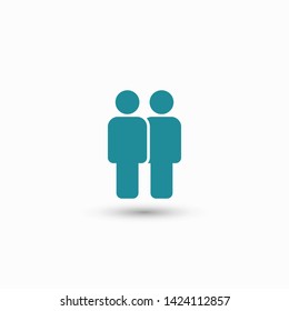 People vector icon. Person symbol. Work Group Team, Persons Crowd Vector Illustration icon. Group of people pictogram isolated. Illustration of people icon - symbol of the crowd. People standing next