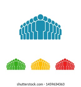People vector icon. Person symbol. Work Group Team, Persons Crowd Vector Illustration icon. Group of people pictogram isolated. Illustration of people icon - symbol of the crowd. People standing next