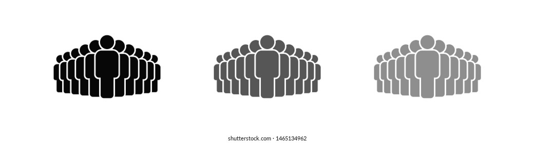 People vector icon. Person symbol. Work Group Team, Persons Crowd Vector Illustration icon. Group of people pictogram isolated. Illustration of people icon - symbol of the crowd. People standing next