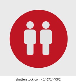 People vector icon. Person symbol. Work Group Team, Persons Crowd Vector Illustration icon. Group of people pictogram isolated. Illustration of people icon - symbol of the crowd. People standing next