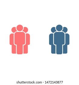 People vector icon. Person symbol. Work Group Team, Persons Crowd Vector Illustration icon. Group of people pictogram isolated. Illustration of people icon - symbol of the crowd. People standing next