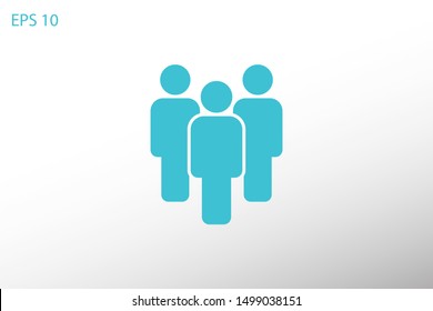 People vector icon. Person symbol. Work Group Team, Persons Crowd Vector Illustration icon. 