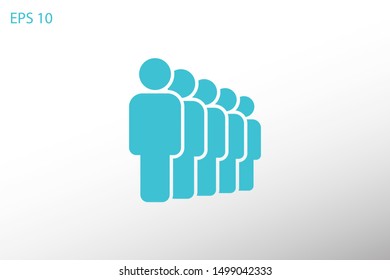 People vector icon. Person symbol. Work Group Team, Persons Crowd Vector Illustration icon. 