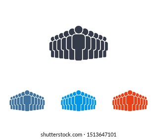 People vector icon. Person symbol. Work Group Team, Persons Crowd Vector Illustration icon. Group of people pictogram isolated. Illustration of people icon - symbol of the crowd. People standing next