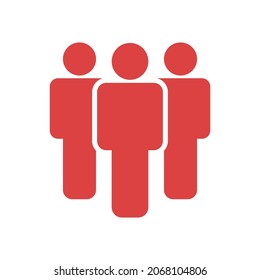 People vector icon. Red symbol