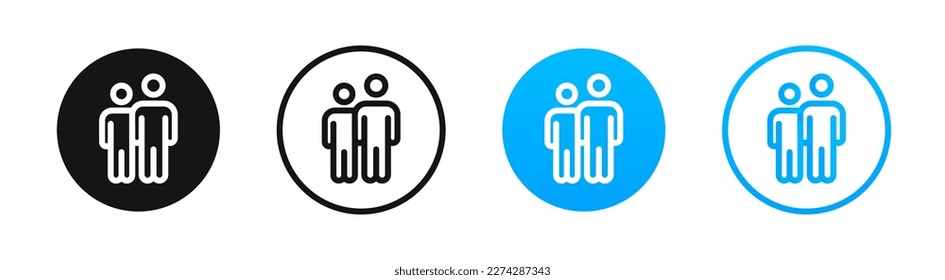 People vector icon set. Persons symbols. Team icons set. 