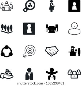 people vector icon set such as: avatar, environment, clients, image, red, profiles, plate, food, officer, customs, restroom, patient, border, set, protection, reataurant, workplace, agreement, circle