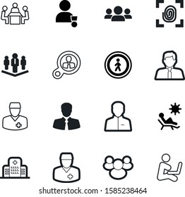 people vector icon set such as: notebook, prohibited, deck, green, retention, holiday, biometric, road, lounge, a, interview, trophy, circle, hospitalization, client, walking, security, hard, singer
