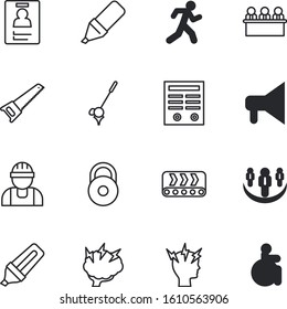 people vector icon set such as: headache, seal, barbell, real, game, legal, law, swing, lawyer, skill, encryption, box, runner, protest, learning, manipulator, together, conference, champion