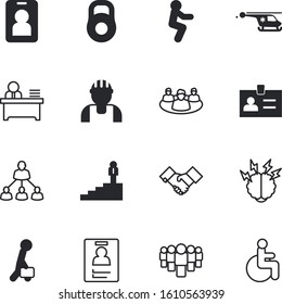 people vector icon set such as: bodybuilding, chart, service, technology, cooperation, busy, creativity, simple, helicopter, skill, wellness, support, lifting, pictogram, flight, strong, pose