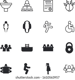 people vector icon set such as: magnifying, public, diabetes, travel, motherhood, strength, corporate, signature, rocking, leisure, protest, modern, success, accessibility, summer, marketing