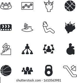 people vector icon set such as: profile, factory, 3d, migraine, education, measure, wave, move, conveyor, logic, brainstorm, information, energy, kettlebell, emotion, streching, recruit, surfer