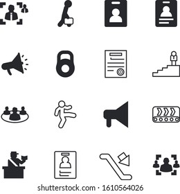 people vector icon set such as: front, path, ticket, 3d, air, cityscape, lift, crowd, check, careful, airport, marketing, strength, signing, climbing, encryption, girl, shouting, busy, credit, up