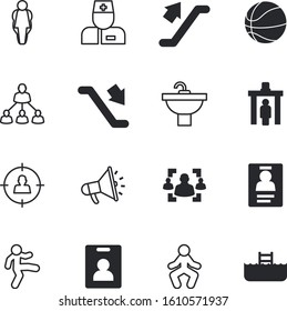 people vector icon set such as: patient, professional, protest, consumer, job, healthcare, magnifying, obesity, set, nurse, businessman, corporate, before, icons, focus, guard, object, fun, joy, loss