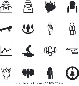 people vector icon set such as: diagram, modern, green, market, process, internet, outdoor, athlete, medic, targeted, vacancy, center, fast, summer, science, face, injured, stress, think
