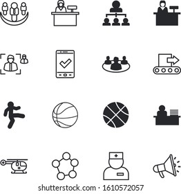 people vector icon set such as: stretch, counter, robotic, contact, aircraft, conceptual, manipulator, table, molecular, technology, box, automated, leadership, transportation, promotion, set