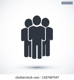 people vector icon, stock vector illustration flat design style