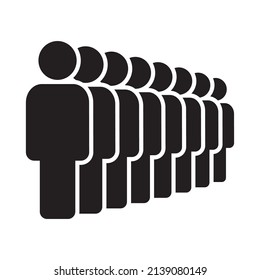 People vector icon. Symbol of cooperation people. Working Group Team, Crowd Of People Vector Illustration icon.