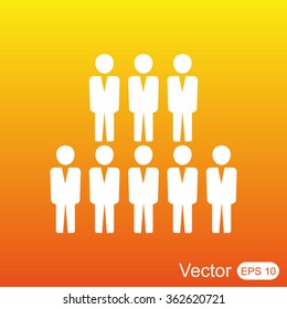 People vector icon. Team work.Vector illustration. Flat design.