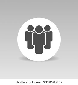 People vector icon Teamwork concept, businessmen symbol