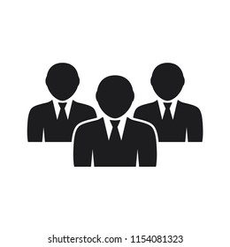 people vector icon in trendy flat design 