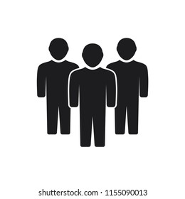 people vector icon in trendy flat design 
