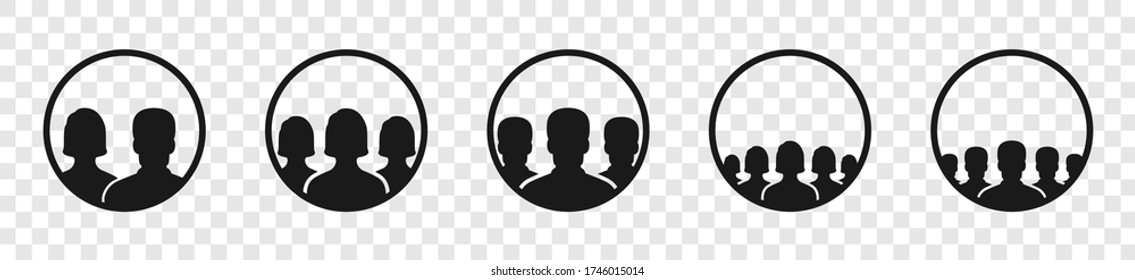 People vector icons. People icons, isolated. People. Man and woman. Business persona symbols. Team or group icons. Vector illustration