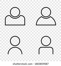 People vector icons. Person. Avatar. User, isolated. Person in line flat design. Vector illustration