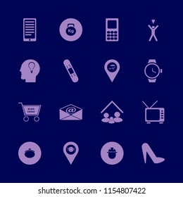 people vector icons set. with happy man bulb, watch, purse and phone conversation in set