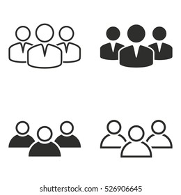 People vector icons set. Illustration isolated for graphic and web design.