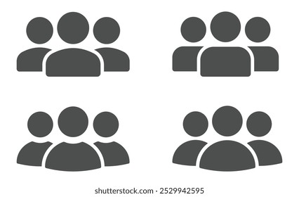 Personas de iconos vectoriales. Conjunto de símbolos de Vector plano de Equipo