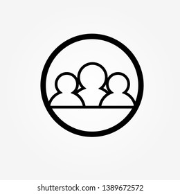 People vector icon.Social network Users vector icon. Three persons. 