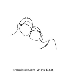 Personas Ilustración vectorial dibujada en estilo line art