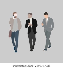 People vector illustration. Hand drawn