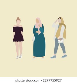 Menschen, Vektorgrafik. handgezeichnet