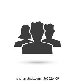 People Vector isolated on white background. Flat vector illustration in black. EPS 10