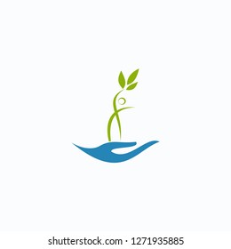 people vector, leave logo