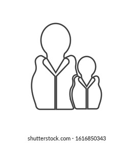 People vector line icon on white background