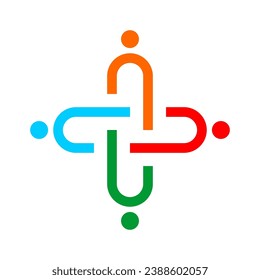 Plantilla de diseño de logotipos de vectores de personas