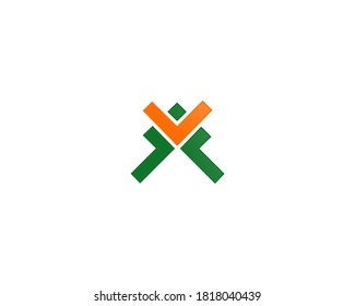 icono del logotipo del vector de personas con diseño de concepto de línea