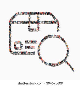 people vector mail parcel