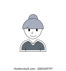 people vector person flat user business icon symbol character illustration face social set girl profile profession group female design team black human graphic man head male silhouette sign woman