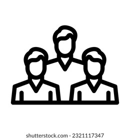People Vector Thick Line Icon For Personal And Commercial Use.
