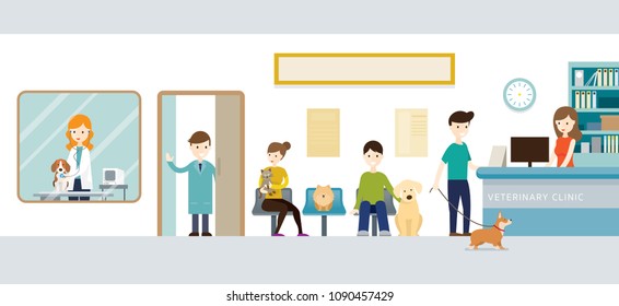 People in Veterinary Clinic