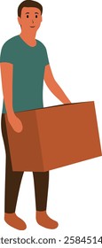 People Volunteers and Donation Illustration. Isolated on White Background. Flat Vector Character