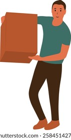 People Volunteers and Donation Illustration. Isolated on White Background. Flat Vector Character