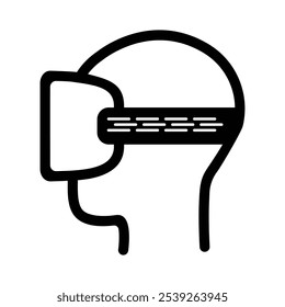 People VR Headset Icon VR Glasses Icons with Virtual Reality Headset