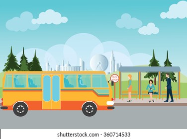 24,283 People waiting for the bus Images, Stock Photos & Vectors ...