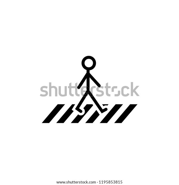 People walk across the zebra crossing icon vector\
illustration, 10 eps.