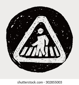 people walk sign doodle